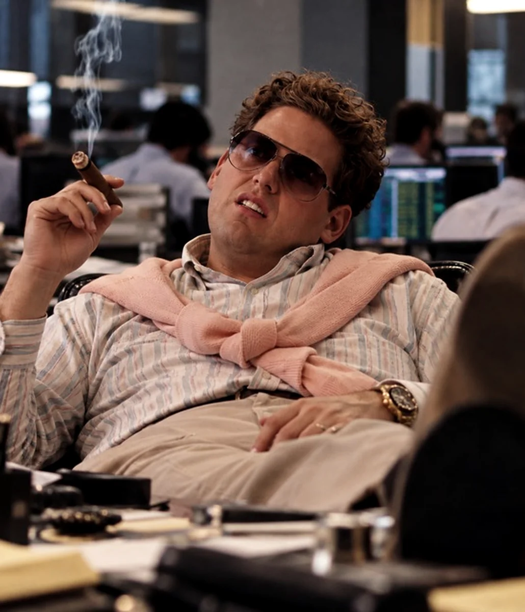 Cinematic office trading-floor scene